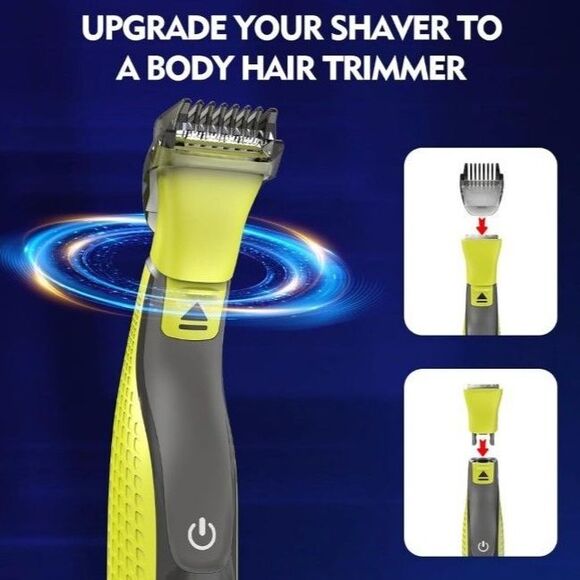 4-in-1 Kit, Facial Hair Trim and Shape, Replacement Head and 3 Combs, Compatible - Picture 3 of 7